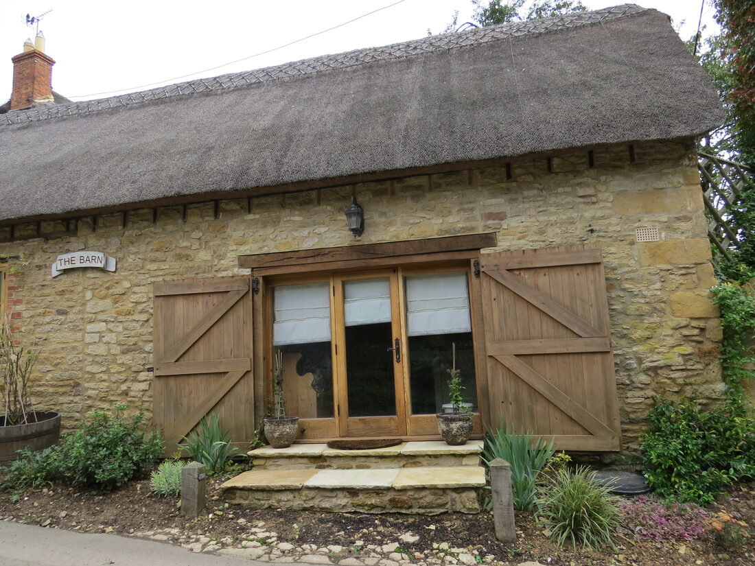 The front door from the lane