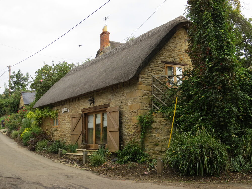 The completed thatched barn today